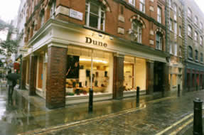 Dune Shoes, Covent Garden exterior